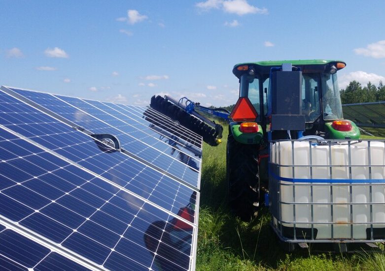 Professional contractor driven commercial solar cleaning